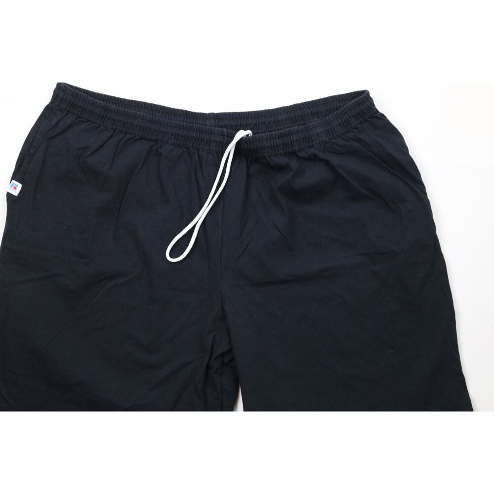 Vintage Russell Athletic Mens 3xl Faded Blank Above Knee Cotton Dad Shorts Black View 3